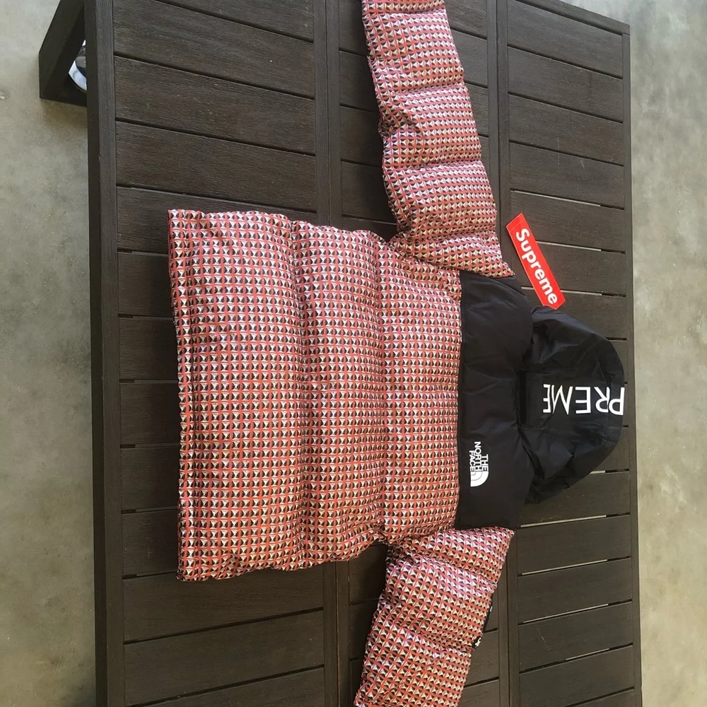 🛑SOLD🛑SUPREME x The North Face 🔥 TNF Studded Nuptse Jacket - Picture 7 of 12